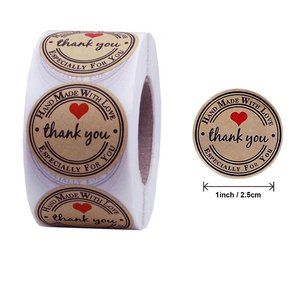 Handmade with Love Stickers for Small Business 200